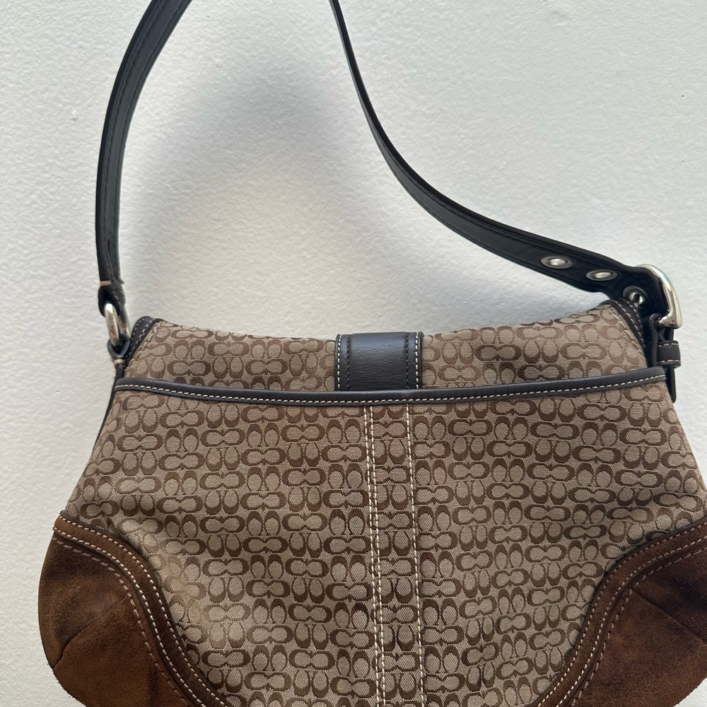 vintage large coach soho brown suede - Picture 2 of 3